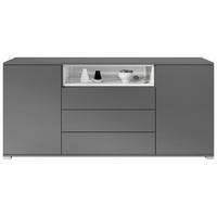 SIDEBOARD Skadu Weiß Hochglanz - Weiß Hochglanz, Holzwerkstoff (166.5/75.5/35cm) - Vladon