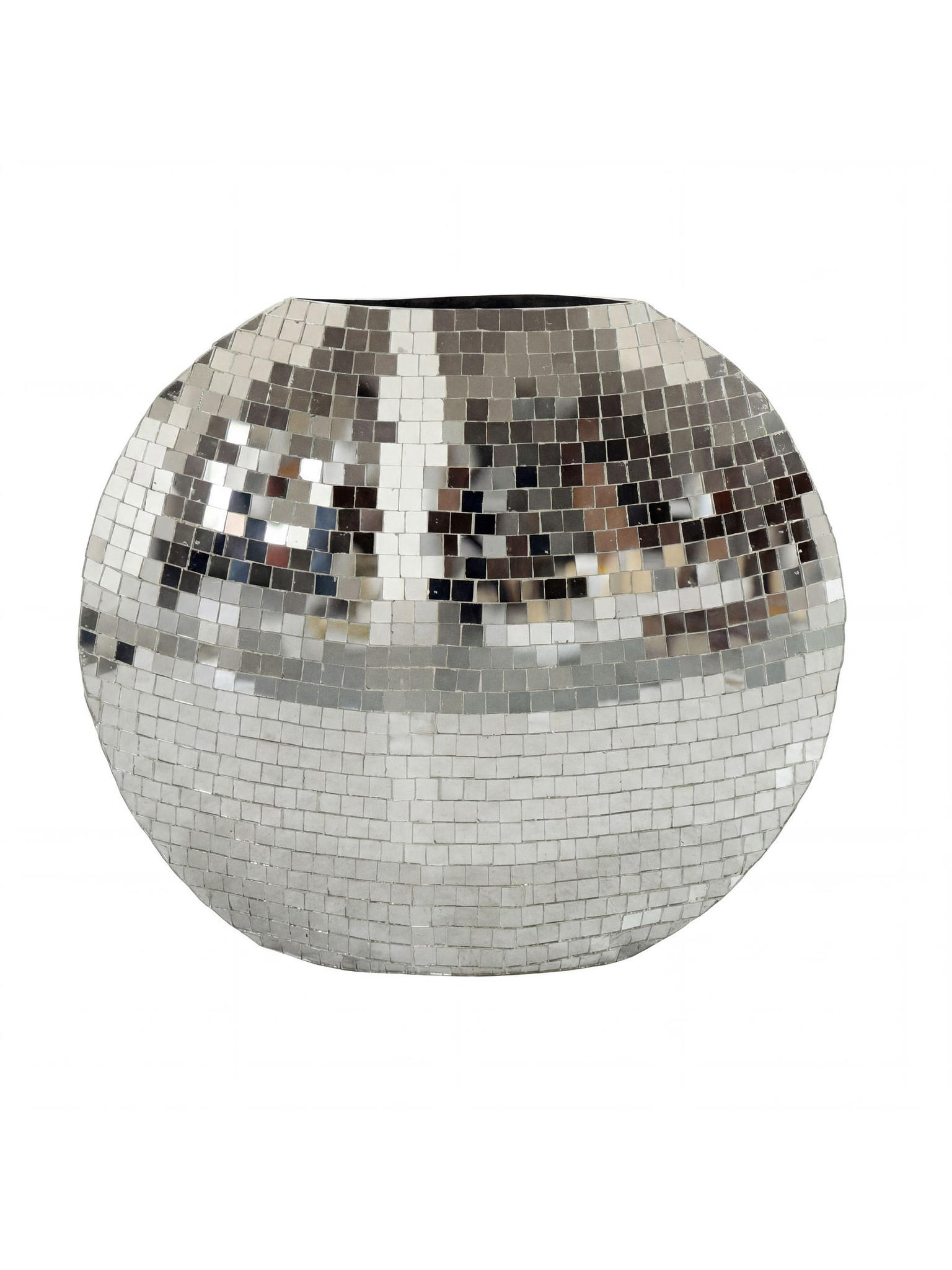 TISCHVASE BERLENGA, Eisen, handgefertigt, Silber, 40 x 10 x 35 cm - Silberfarben, Metall (35cm) - KADIMA DESIGN