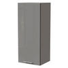 KÜCHENHÄNGESCHRANK W4/40 Essen Grau Hochglanz / Grau Matt 40 / 32,5 / 96cm - Grau, Holz/Holzwerkstoff (40/96/32.5cm) - Feldmann-Wohnen