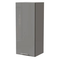 KÜCHENHÄNGESCHRANK W4/40 Essen Grau Hochglanz / Grau Matt 40 / 32,5 / 96cm - Grau, Holz/Holzwerkstoff (40/96/32.5cm) - Feldmann-Wohnen