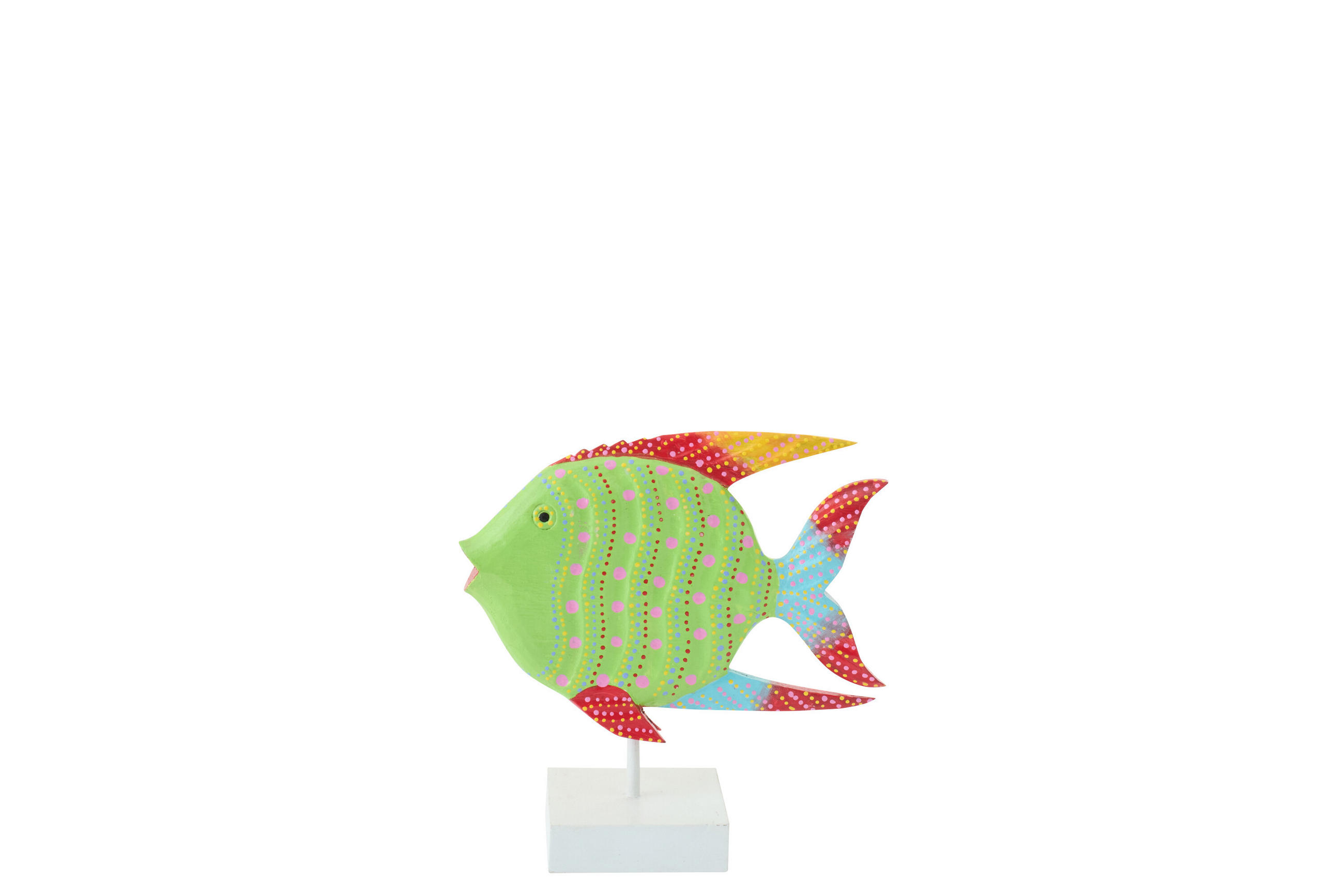 DEKOOBJEKT FISCH OMI - Multicolor, Holz (11/28/25.5cm) - J-Line