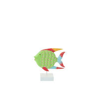 DEKOOBJEKT FISCH OMI - Multicolor, Holz (11/28/25.5cm) - J-Line