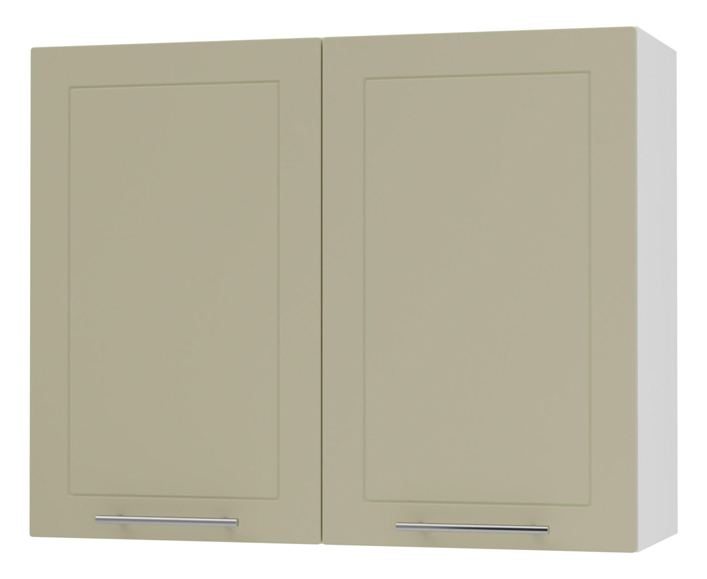 Feldmann-Wohnen Küchenhängeschrank Creme, Weiß 80x72x32.5 cm