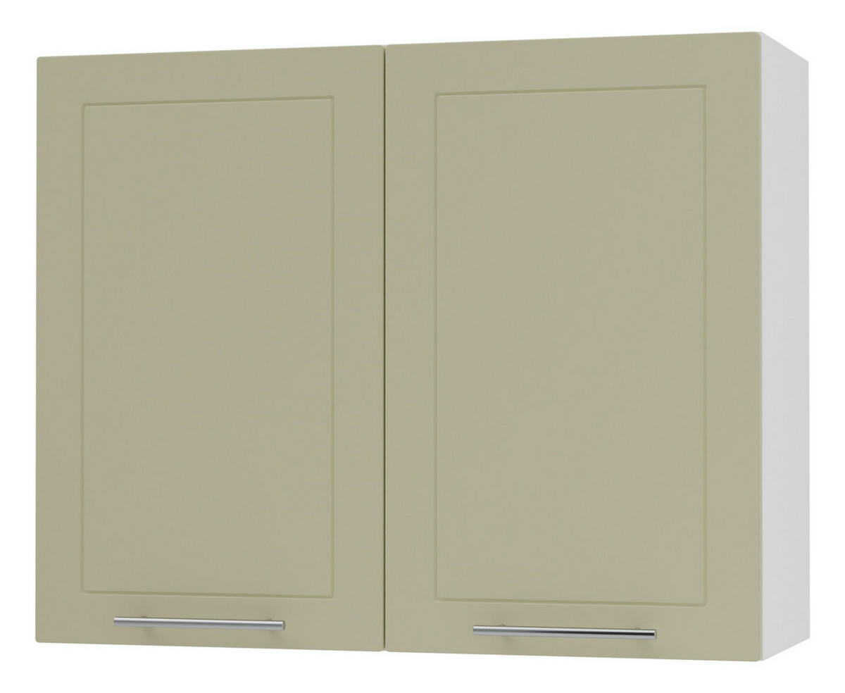 KÜCHENHÄNGESCHRANK Kvantum W3/80 Weiß Matt / Weiß Matt 80 / 32,5 / 72cm - Creme/Weiß, Holz/Holzwerkstoff (80/72/32.5cm) - Feldmann-Wohnen