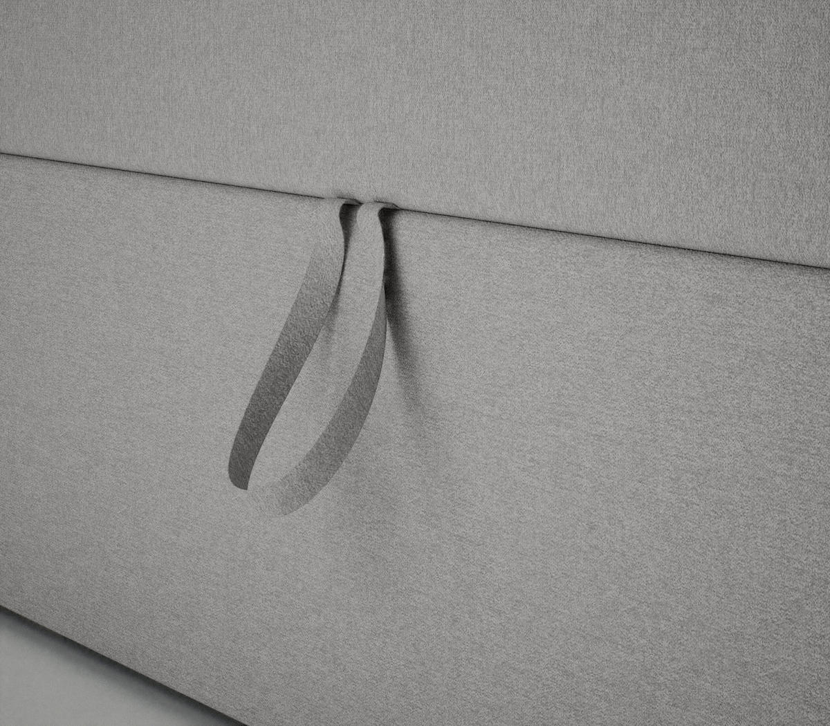 BOXBETT Verdig Mini Basic 100x200 Hellgrau Links - Hellgrau, Holz (100/200cm) - Fedve