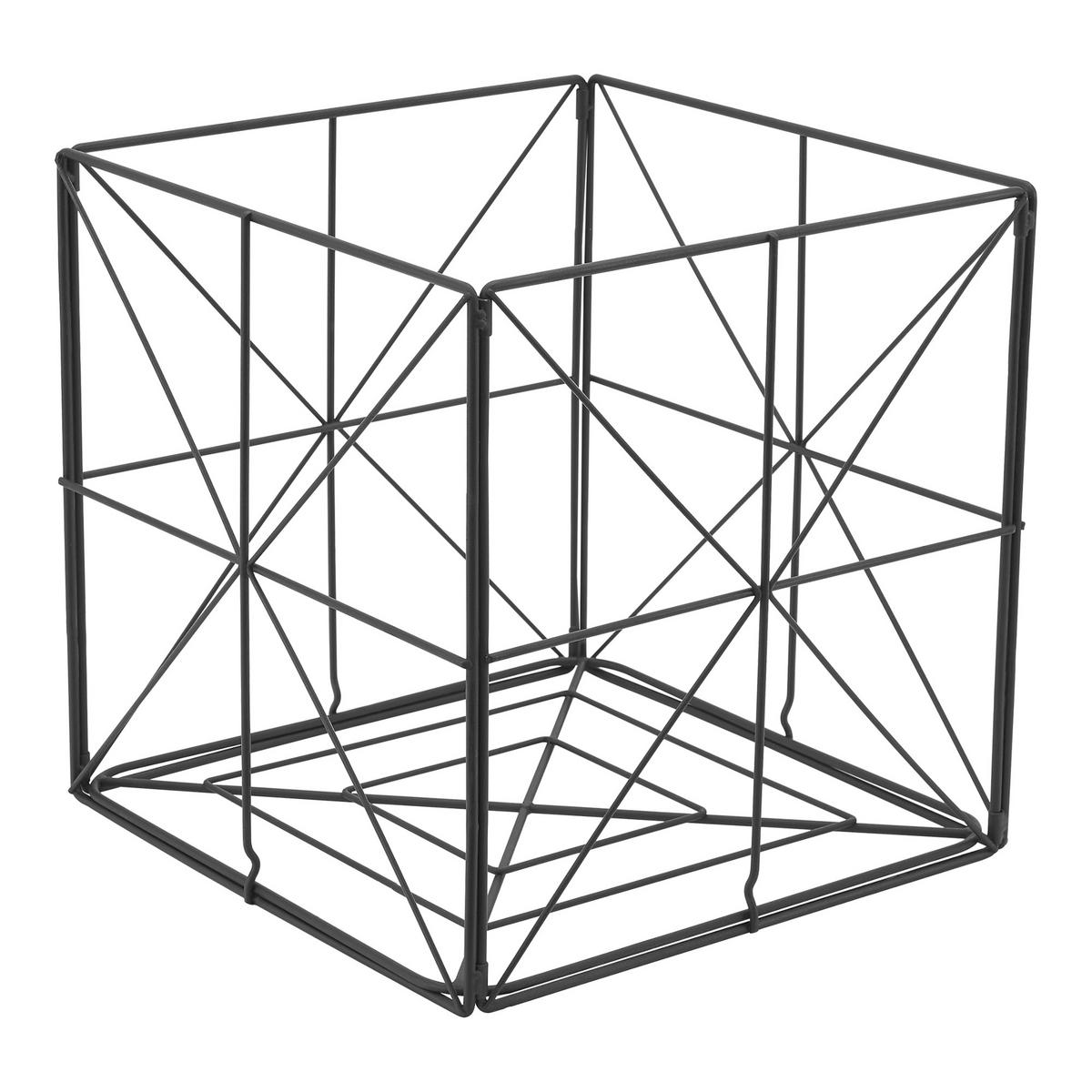 ZEITUNGSKORB Temse - Schwarz, Metall (40/40/40cm) - [en.casa]