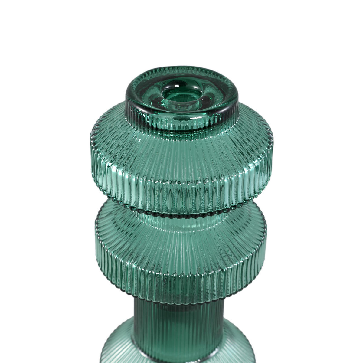 KERZENHALTER Galinda Grün 13/13/49cm - Grün, Glas (13/49/13cm) - PTMD Collection