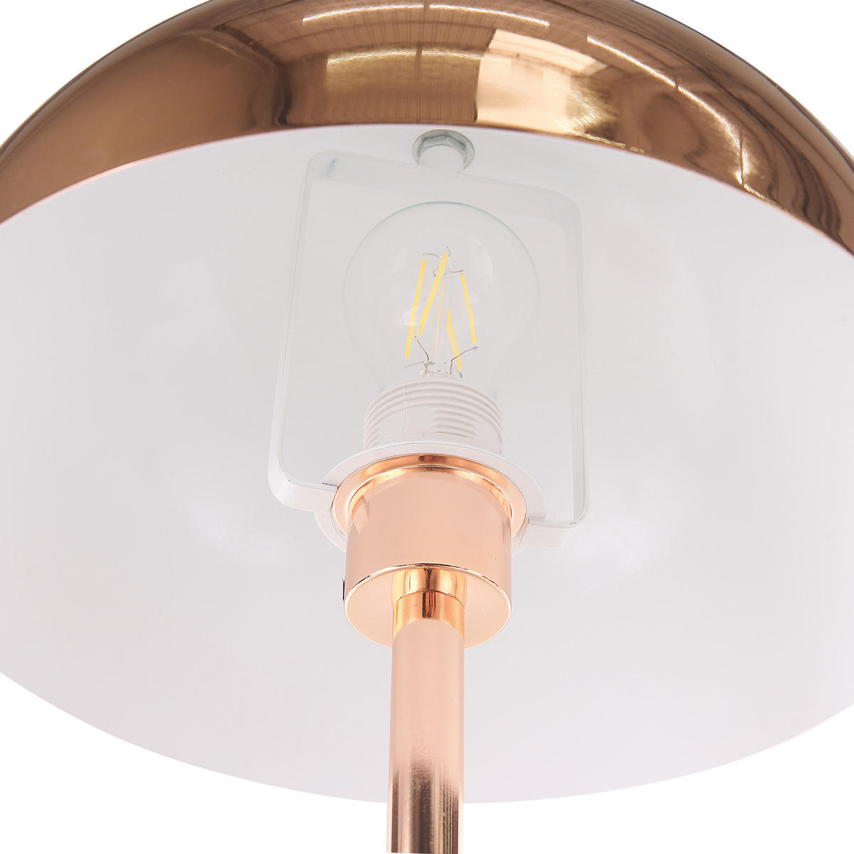 TISCHLAMPE Macasia 30/30/64 cm - Kupferfarben, Metall (30/30/64cm) - Beliani