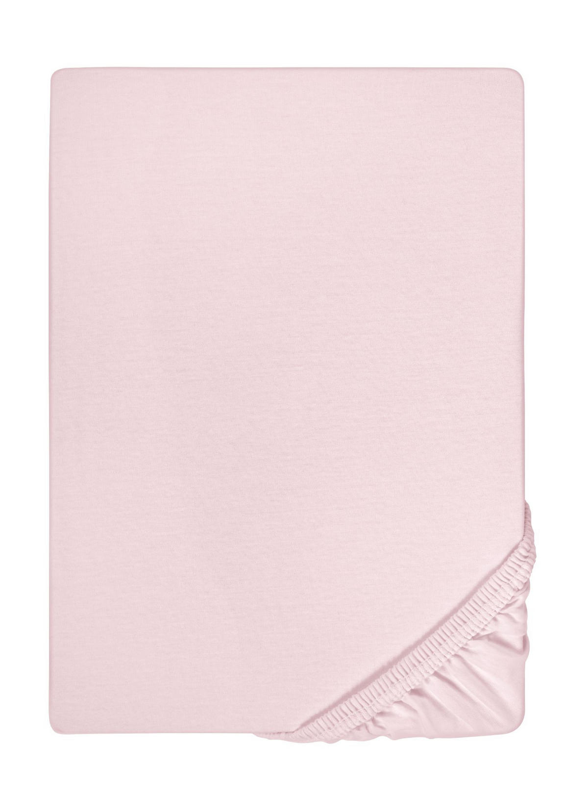 SPANNBETTTUCH Jersey rose, 180x200 cm - 200x220 cm - Rosa, Textil (200/220cm) - biberna