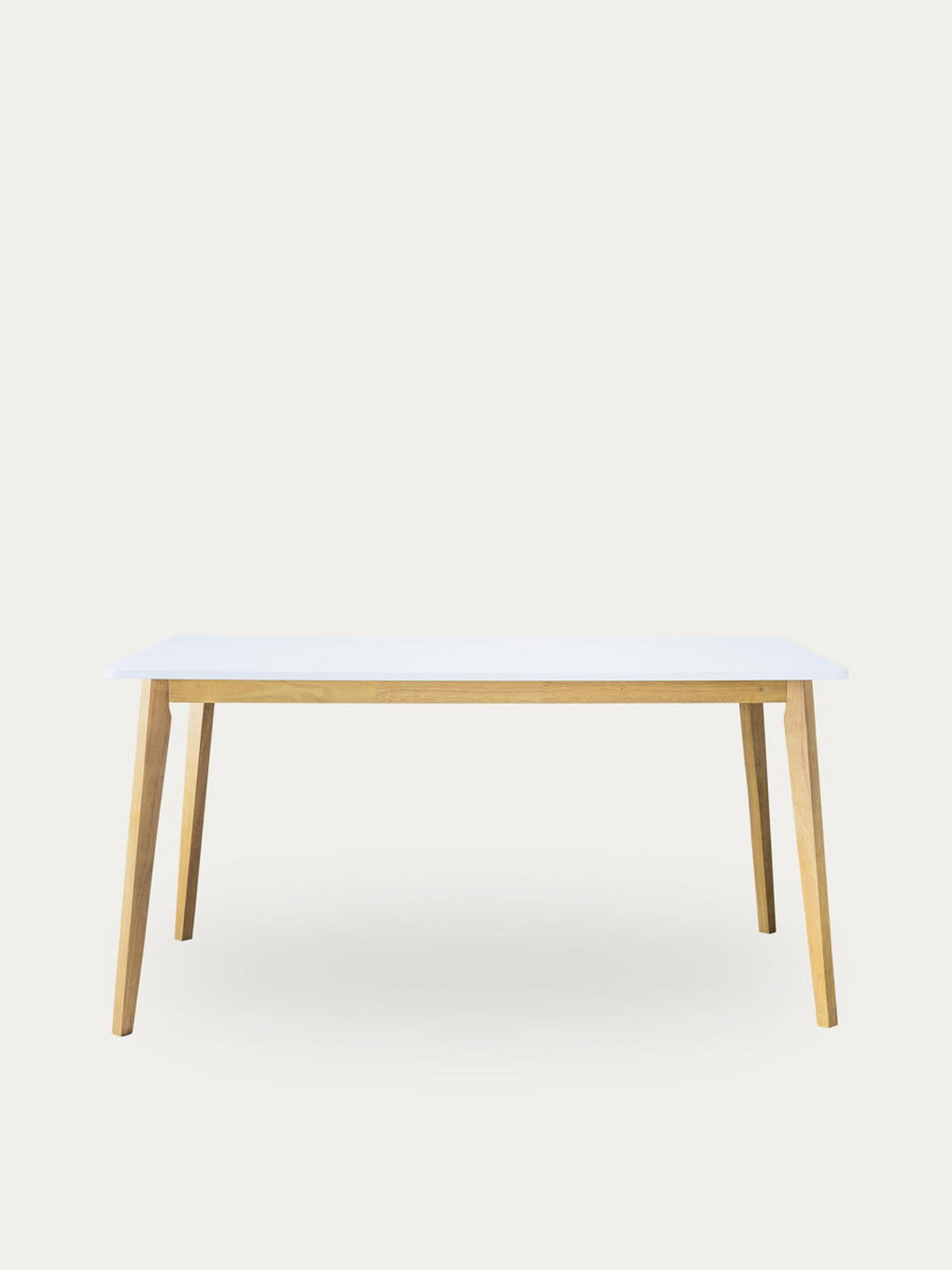 ESSTISCH Basic Natur - Weiß 90 x 150 - Braun, Holzwerkstoff (150/90/75cm) - Kenay Home