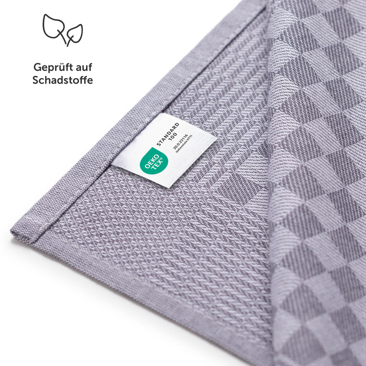 GESCHIRRTUCH Markus 10er-Set, 50/70 cm, 100% Baumwolle, kariert - Schwarz, Textil (50/70cm) - Blumtal