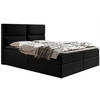 BOXBETT Bonio III 180/200 cm in Schwarz – mit Bettkasten und Topper - Schwarz, Holz/Holzwerkstoff (180/200cm) - AX Living
