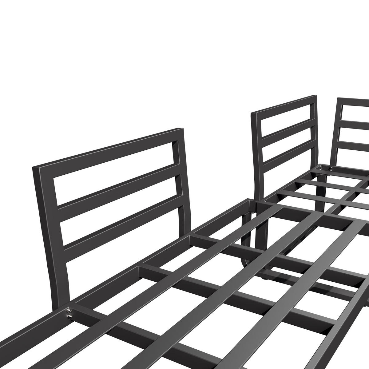 GARTENMÖBEL 123.5x58x66cm grau aus Eisen und mit Tischen - Grau, Metall - Modfu