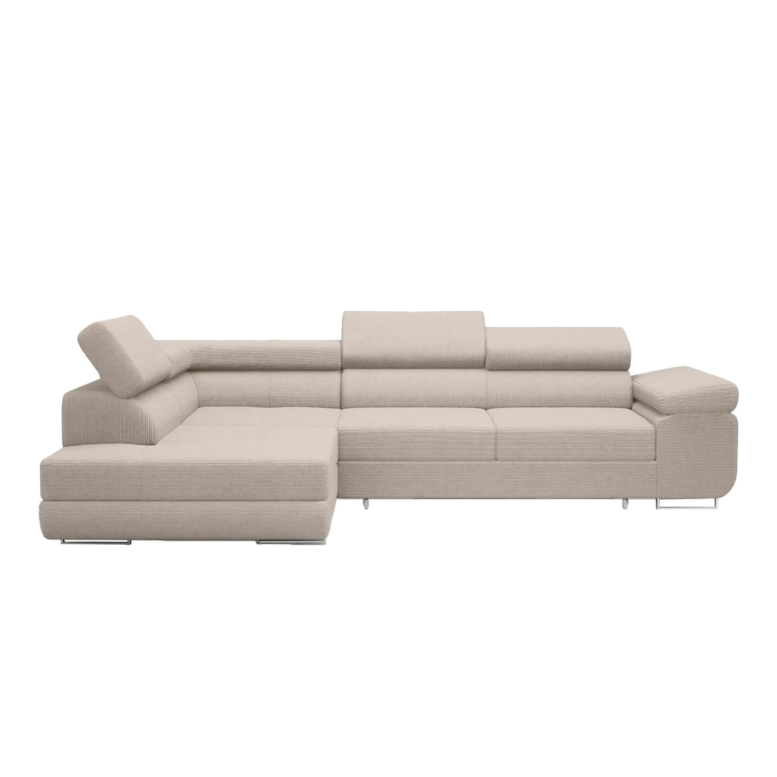 ECKSOFA Warton mit Schlaffunktion, Beige - Beige, Textil (275/202cm) - Fedve