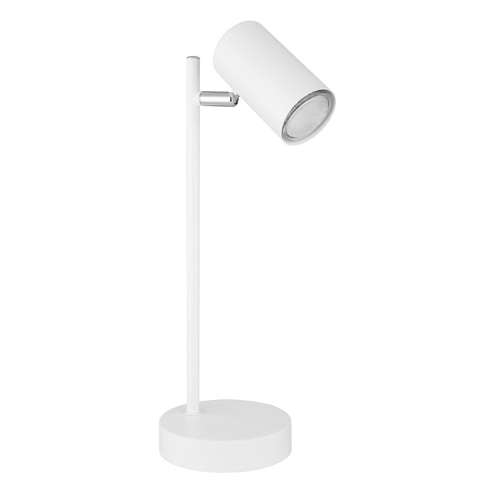 TISCHLEUCHTE ROBBY Chrom Weiß matt - Weiß, Metall (12/12/35cm) - Globo Lighting