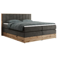 BOXSPRINGBETT BELLISSIMO KING 180/200 Dunkelgrau Velvet - H3 - Dunkelgrau, Holz/Textil (180/200cm) - MKS