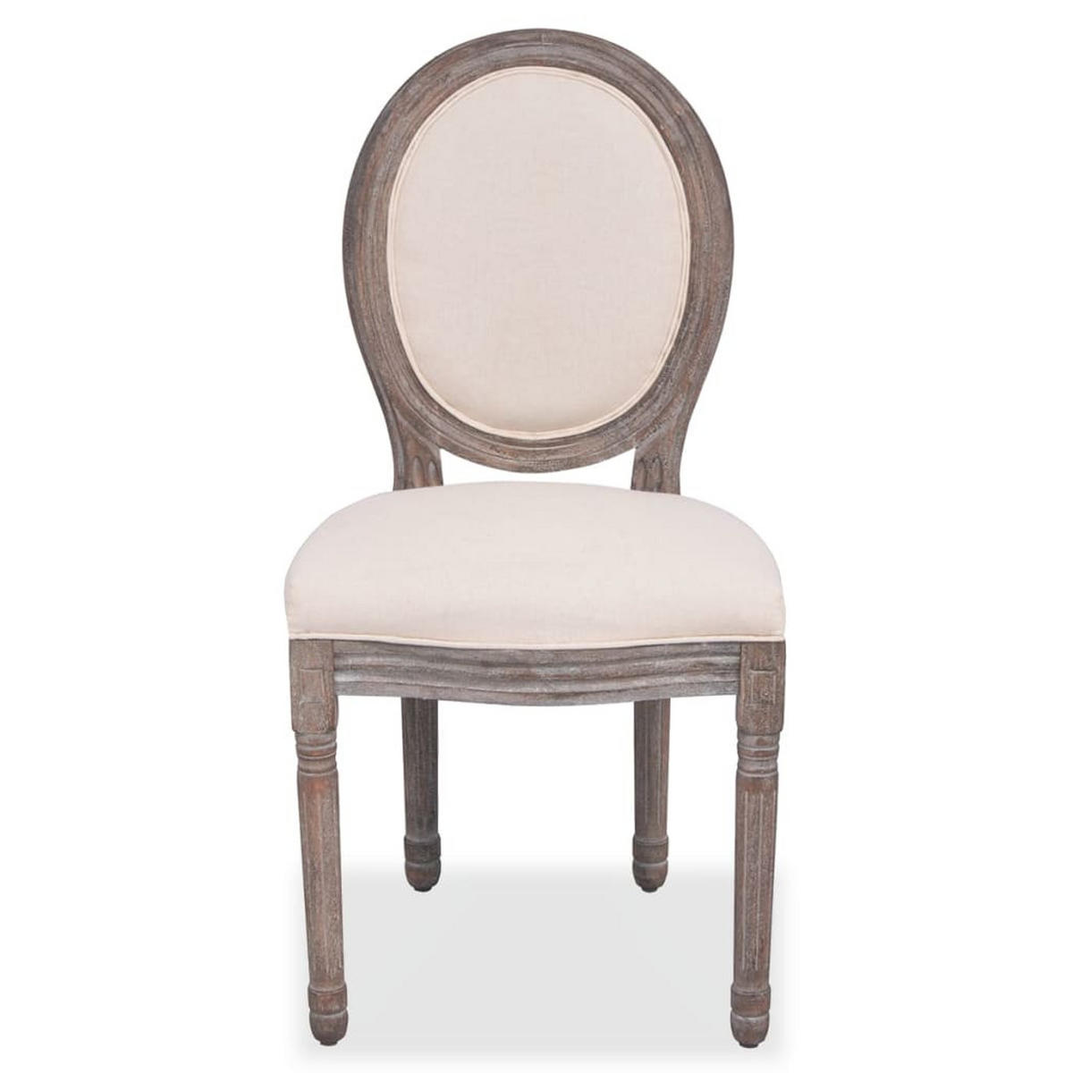 STUHL-SET 6Stk. 50*95.5*56 - Creme, Metall (50/95.5/56cm) - ZMH