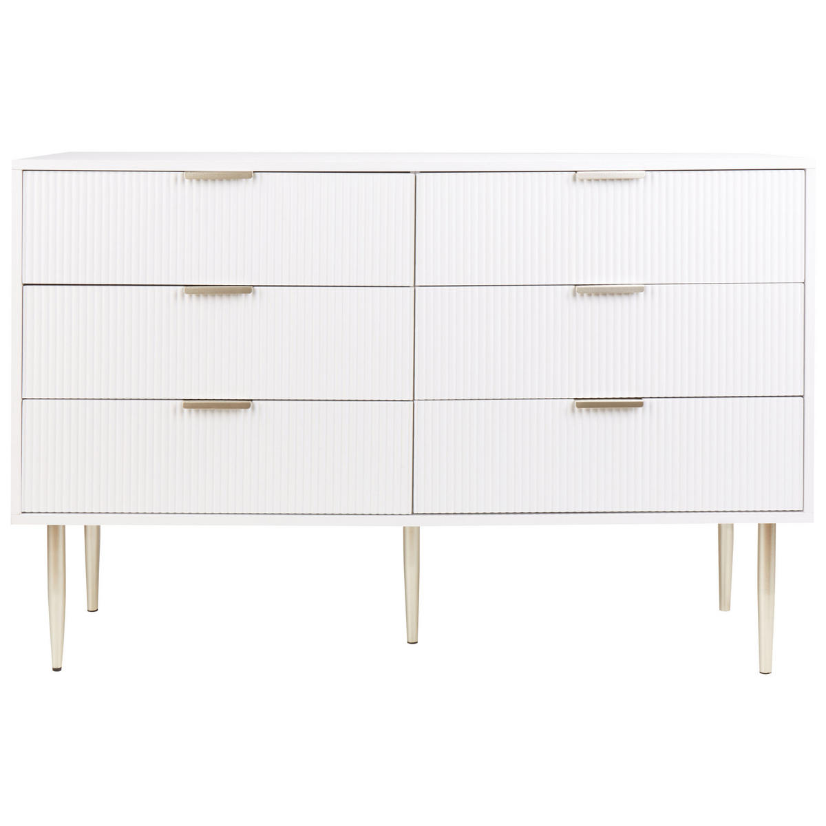 KOMODA s 6 zásuvkami Bílá Soho - bílá, kompozitní dřevo (120/78/40cm) - Beliani