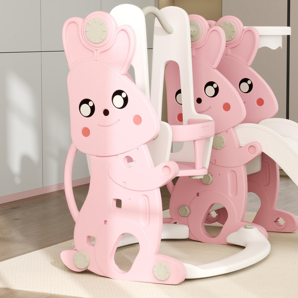 KINDERRUTSCHE DE-17979 Pink - Pink, Kunststoff (160/107/147.5cm) - ComfortXL