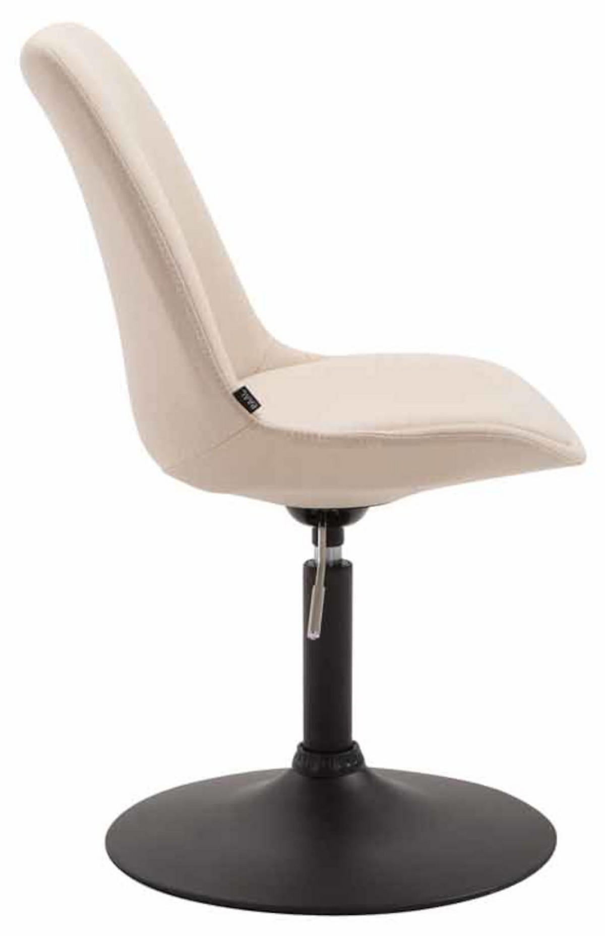 STUHL 4er Set Stoff creme - Creme/Schwarz, Textil/Metall (48/76/57cm) - CLP