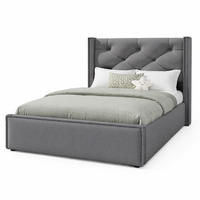 POLSTERBETT 90/200 mit Bettkasten und Lattenrost in Grau - Grau, Holzwerkstoff/Textil (90/200cm) - EVRYAE