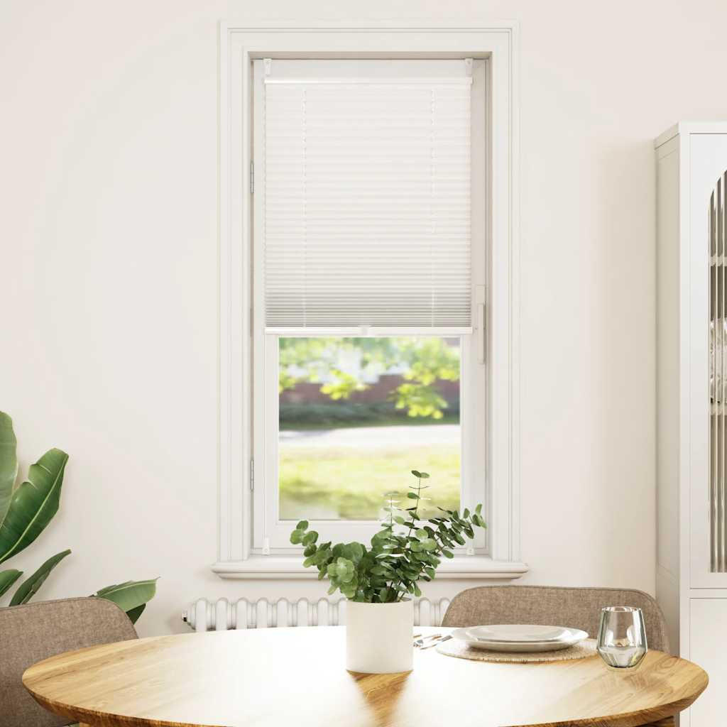 PLISSEE Verdunkelung 40/100 cm aus Kreppstoff Weiß - Weiß, Textil (40/100cm) - vidaXL