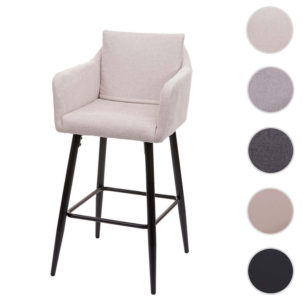 BARHOCKER Cremeweiß - Weiß, Textil (54/105/53cm) - MCW