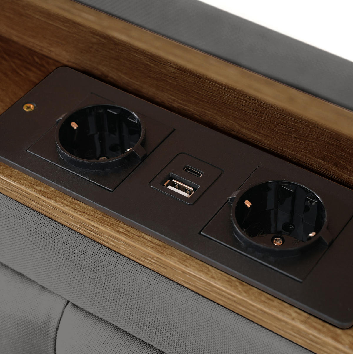 POLSTERBETT 140/200 cm Grau aus Leinen mit Stauraum - Grau, Textil (140/200cm) - OKMYHOME