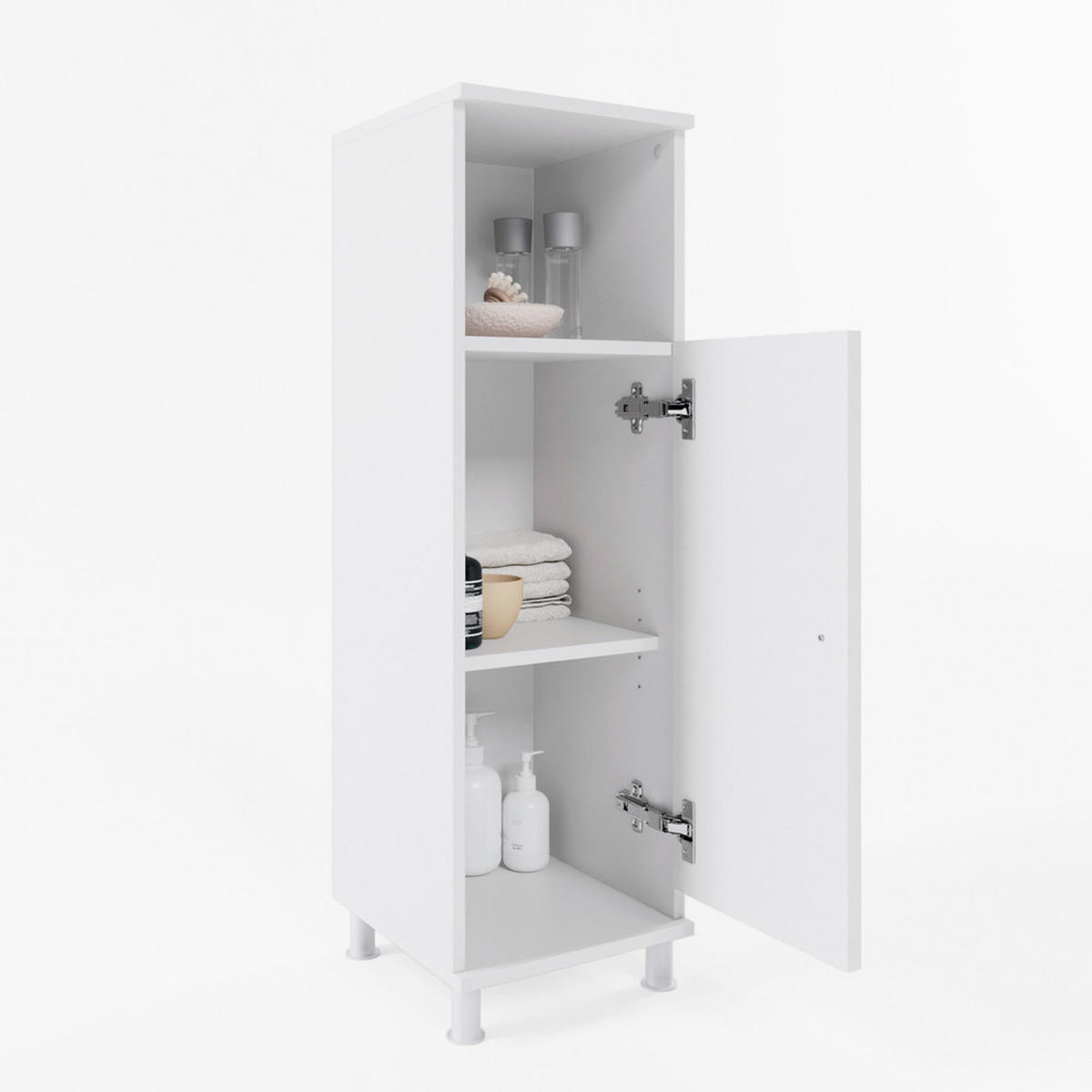 MIDISCHRANK Fynn Weiß 30 x 95 cm - Weiß, Holzwerkstoff (30/95/30cm) - Vicco