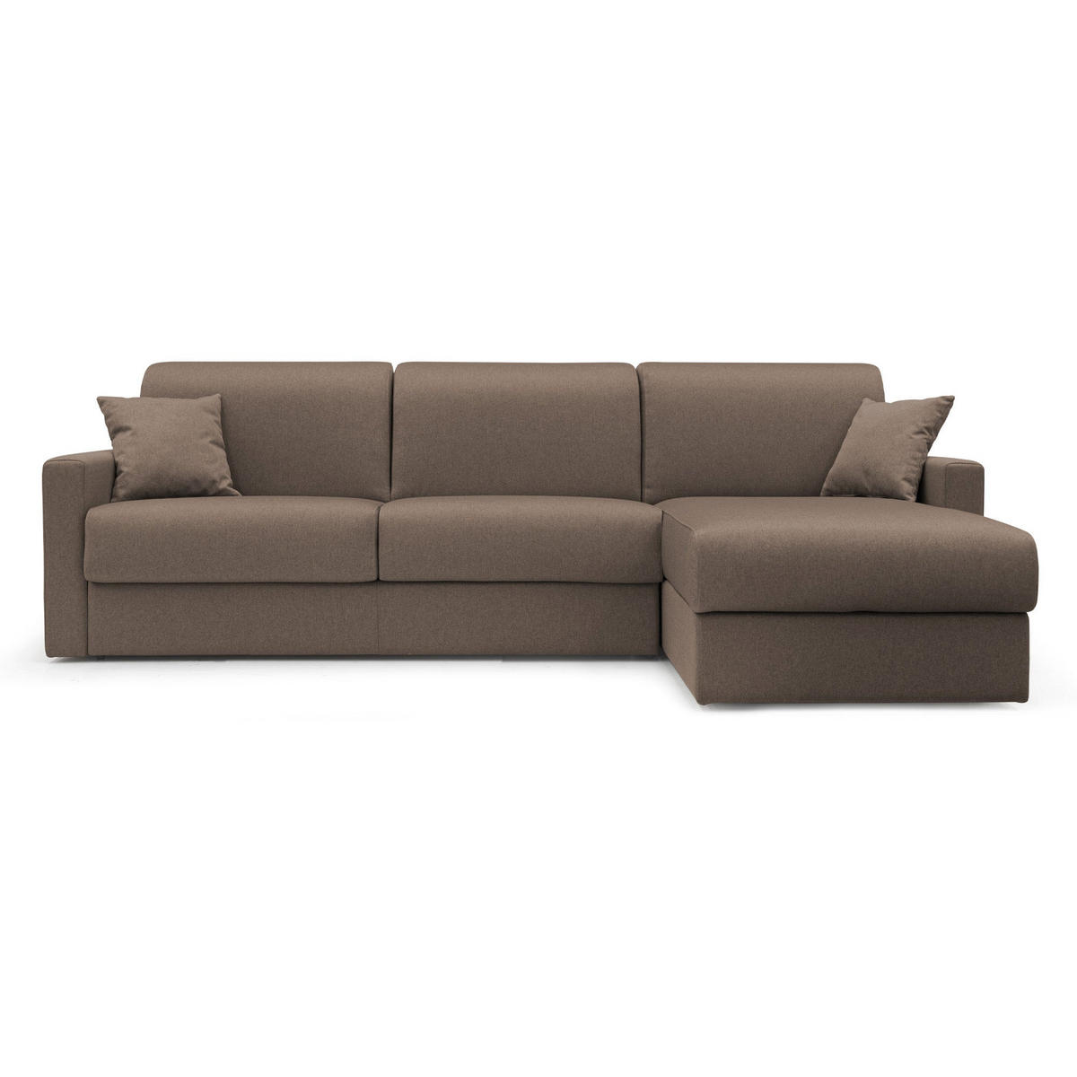 ECKSOFA LINKS Chris - Braun, Textil (288/96cm) - Divani.store