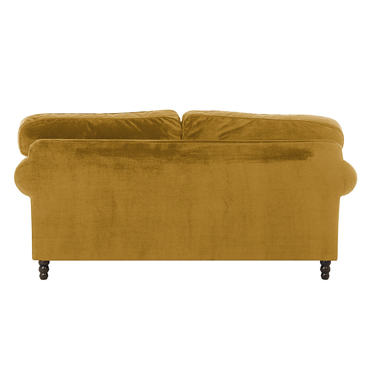 3-SITZER SOFA - Samt - Gelb, Textil (202/93/100cm) - home24
