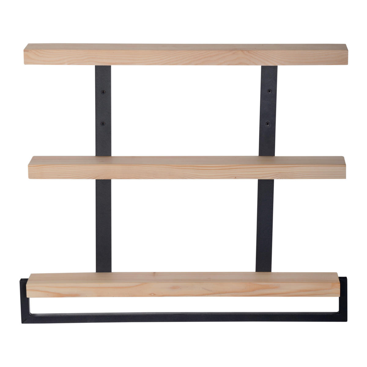 WANDREGAL Nykøbing - Naturfarben, Holz (79/67.5/8.5cm) - [en.casa]