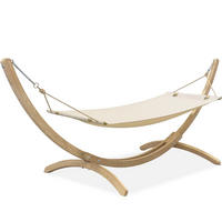 HÄNGEMATTE mit Gestell CORRELO ,Creme - Creme, Holz/Textil (395/143/145cm) - KONSIMO®