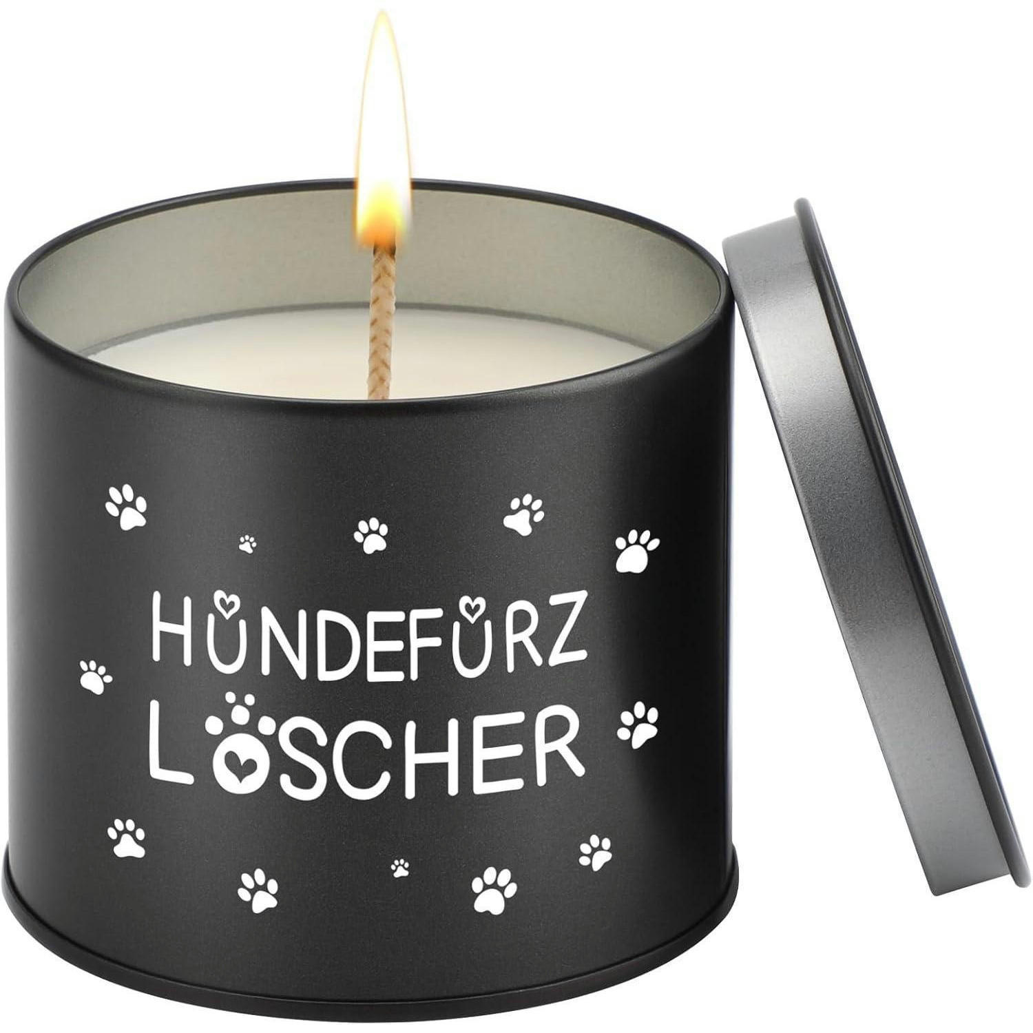 DUFTKERZE Hundefurz Löscher Schwarz - Schwarz, Paraffin (7.5cm)