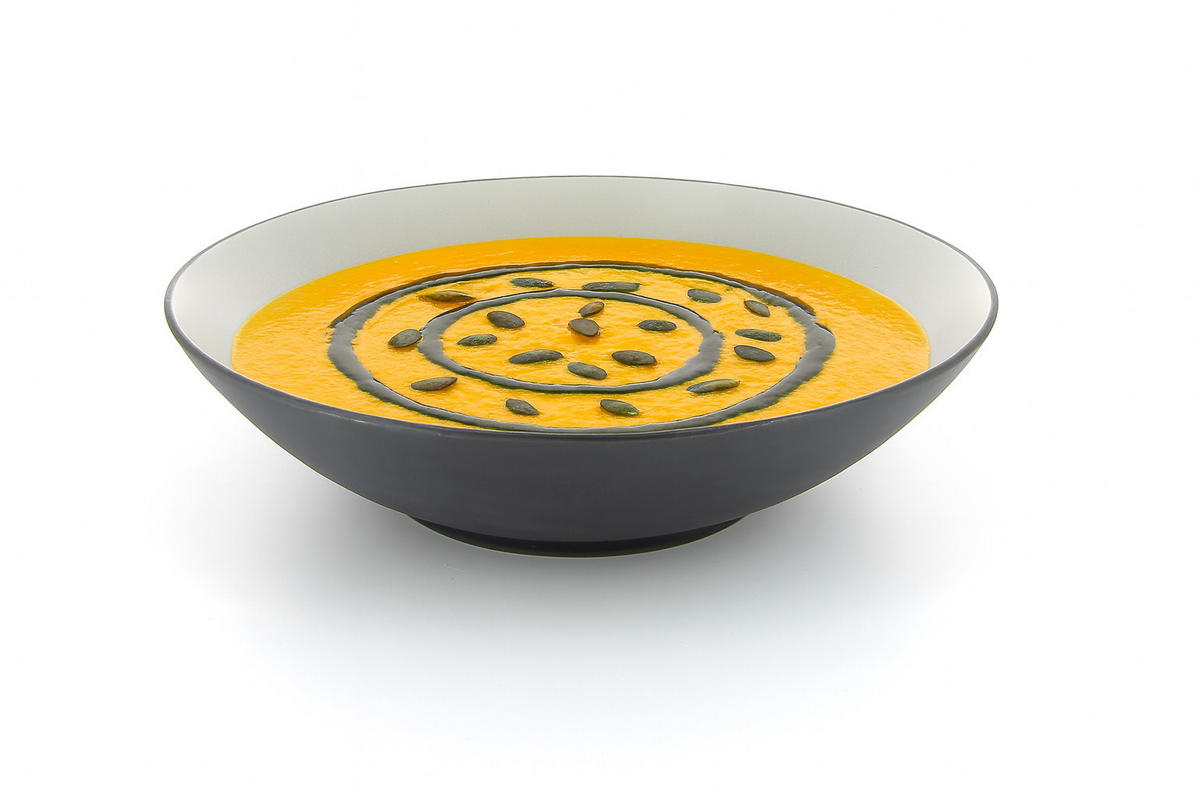 SUPPENSCHÜSSEL / COUPTELLER EQUINOXE 24 cm Pfeffer - Hellgrau, Keramik (24cm) - Revol Porcelaine France