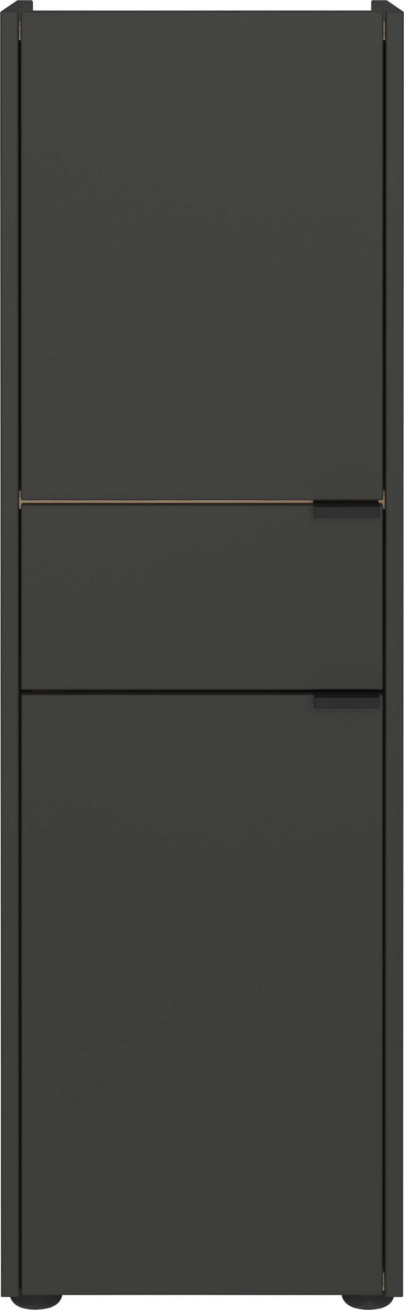 MIDISCHRANK mit Schublade aus Eiche-Optik mit Soft-Close-Funktion, Grau-Beige 34x34x111 cm - Grau, Holz/Metall (34/111/34cm) - KADIMA DESIGN