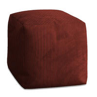 SITZSACK CUBE Fired Brick - Rotbraun/Dunkelrot, Textil (60/60/60cm) - Dreamroots