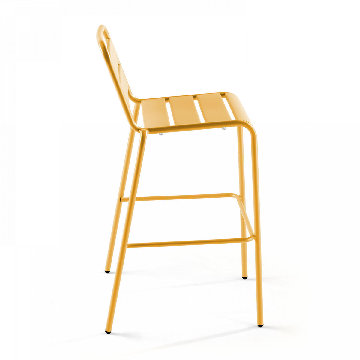 BARHOCKER, Gelb - Gelb, Metall (48/100/49cm) - Oviala