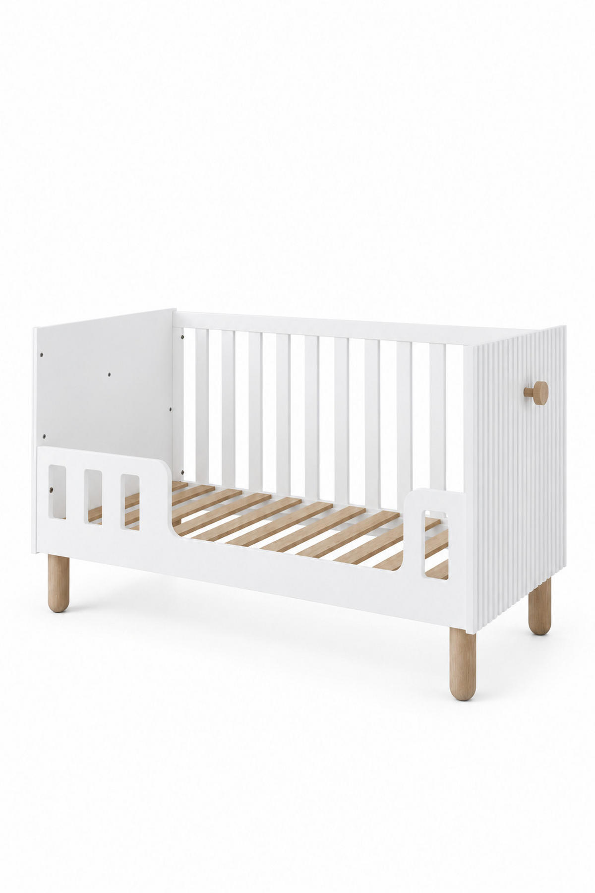 GITTERBETT Bebella - Weiß, Naturmaterialien (60/120cm) - kiki design