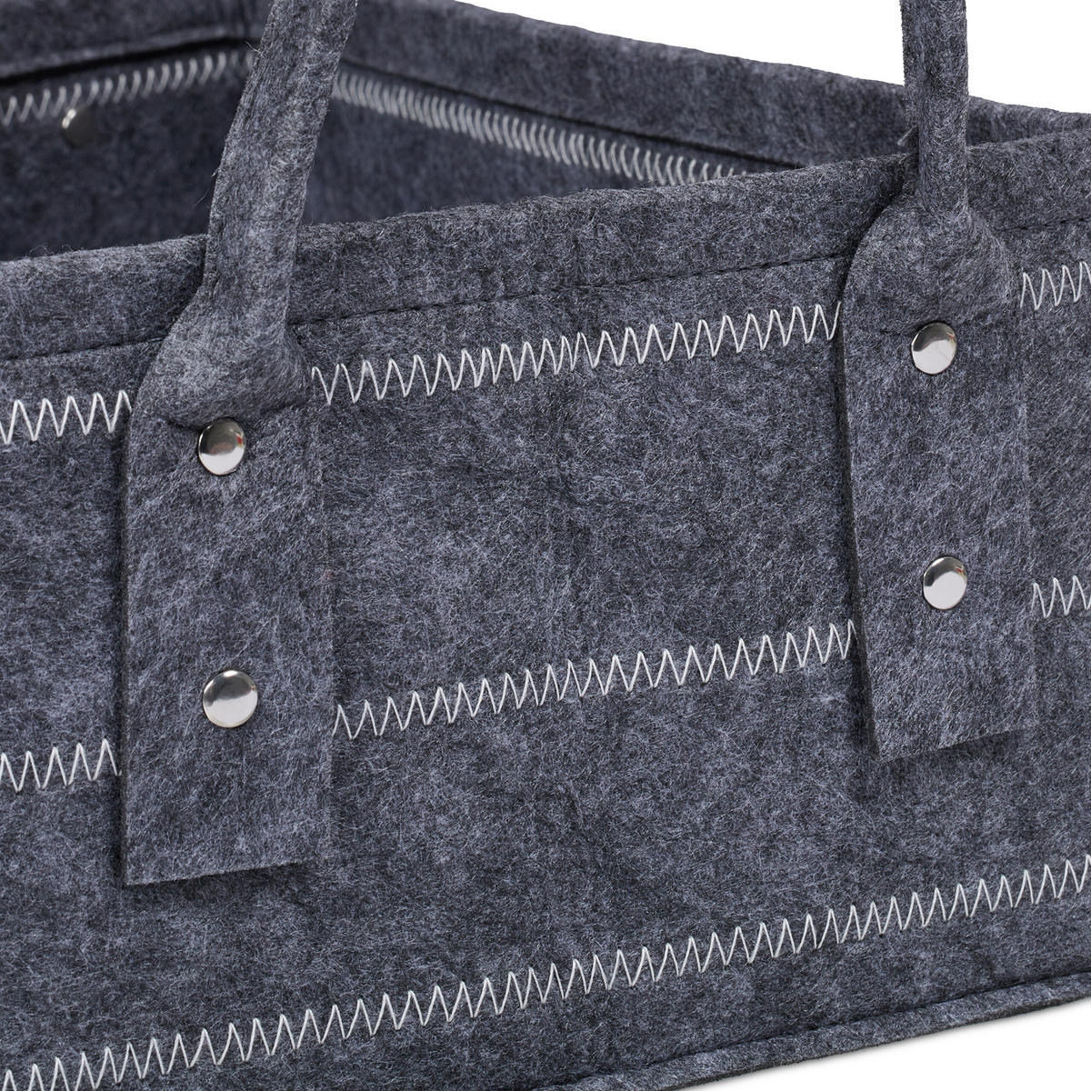 3TLG.AUFBEWAHRUNGSKORB-SET - Anthrazit, Textil/Metall (42/20.5/31cm) - Relaxdays