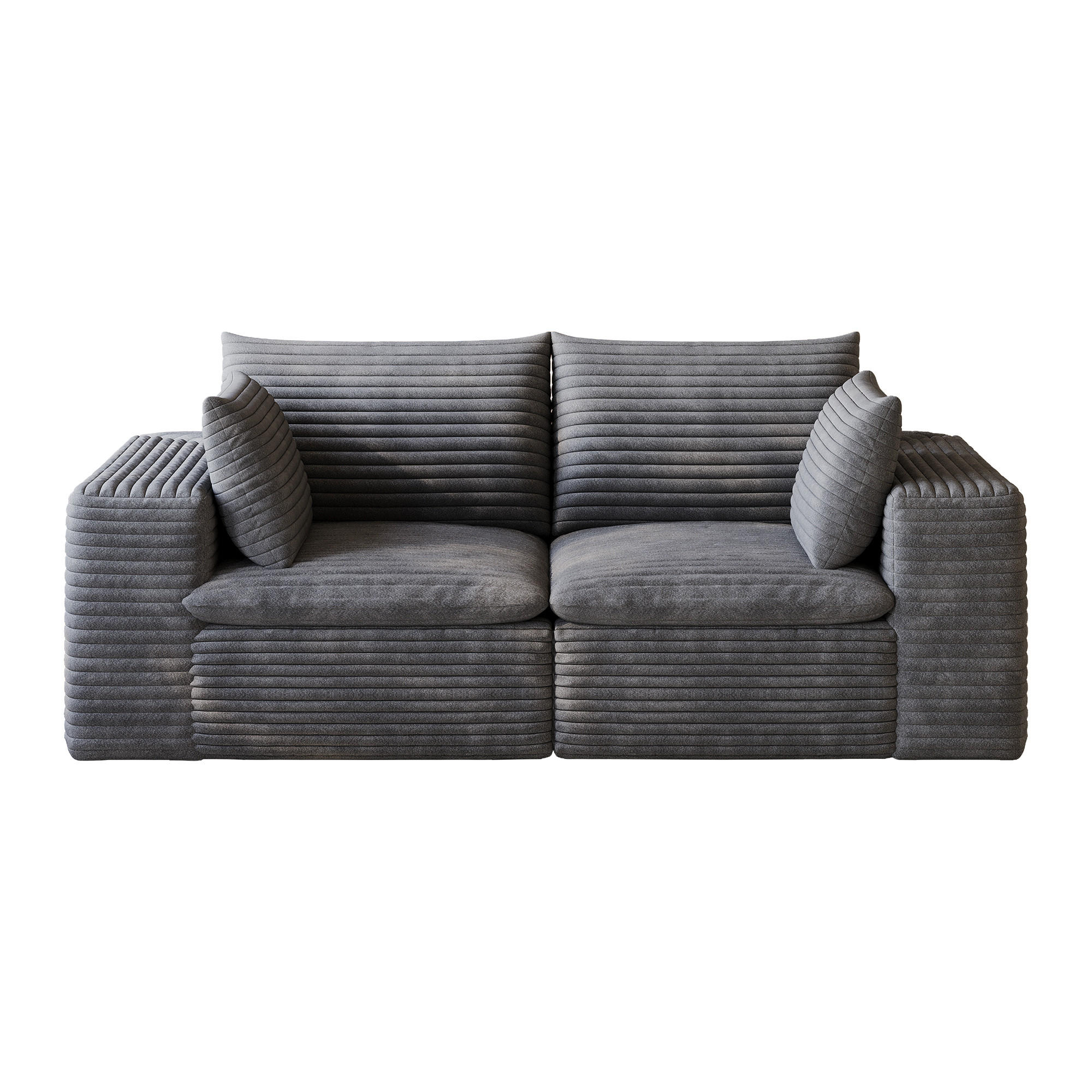 2-SITZER-SOFA DE-34773 mit abnehmbare Polsterung Dunkelgrau - Dunkelgrau, Textil (90/60/180cm) - ComfortXL