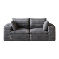 2-SITZER-SOFA DE-34773 mit abnehmbare Polsterung Dunkelgrau - Dunkelgrau, Textil (90/60/180cm) - ComfortXL