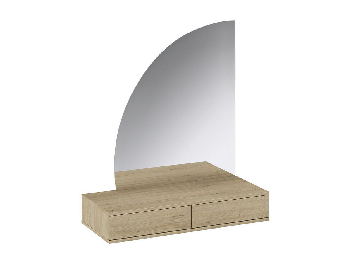 SCHMINKTISCH - 100.2 cm x 42.2 cm - holz - naturfarben hell Jineza - Naturfarben, Holz (100.2/111.5/42.2cm) - Vente-Unique