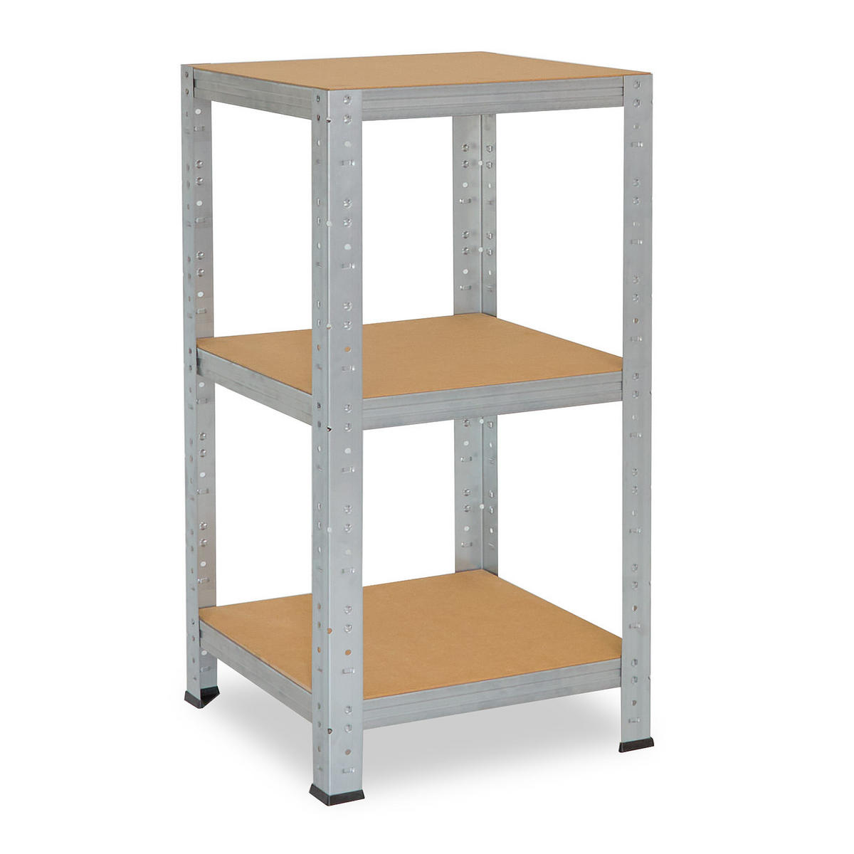 SCHWERLASTREGAL HOME 90x30x30 cm in verzinkt mit 3 Böden und 175 kg Traglast pro Boden - Silberfarben, Metall (30/90/30cm) - shelfplaza