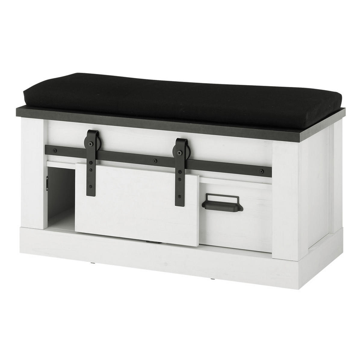 KOMMODE Shelton-61 - Weiß, Holzwerkstoff (93/51/43cm) - Lomado