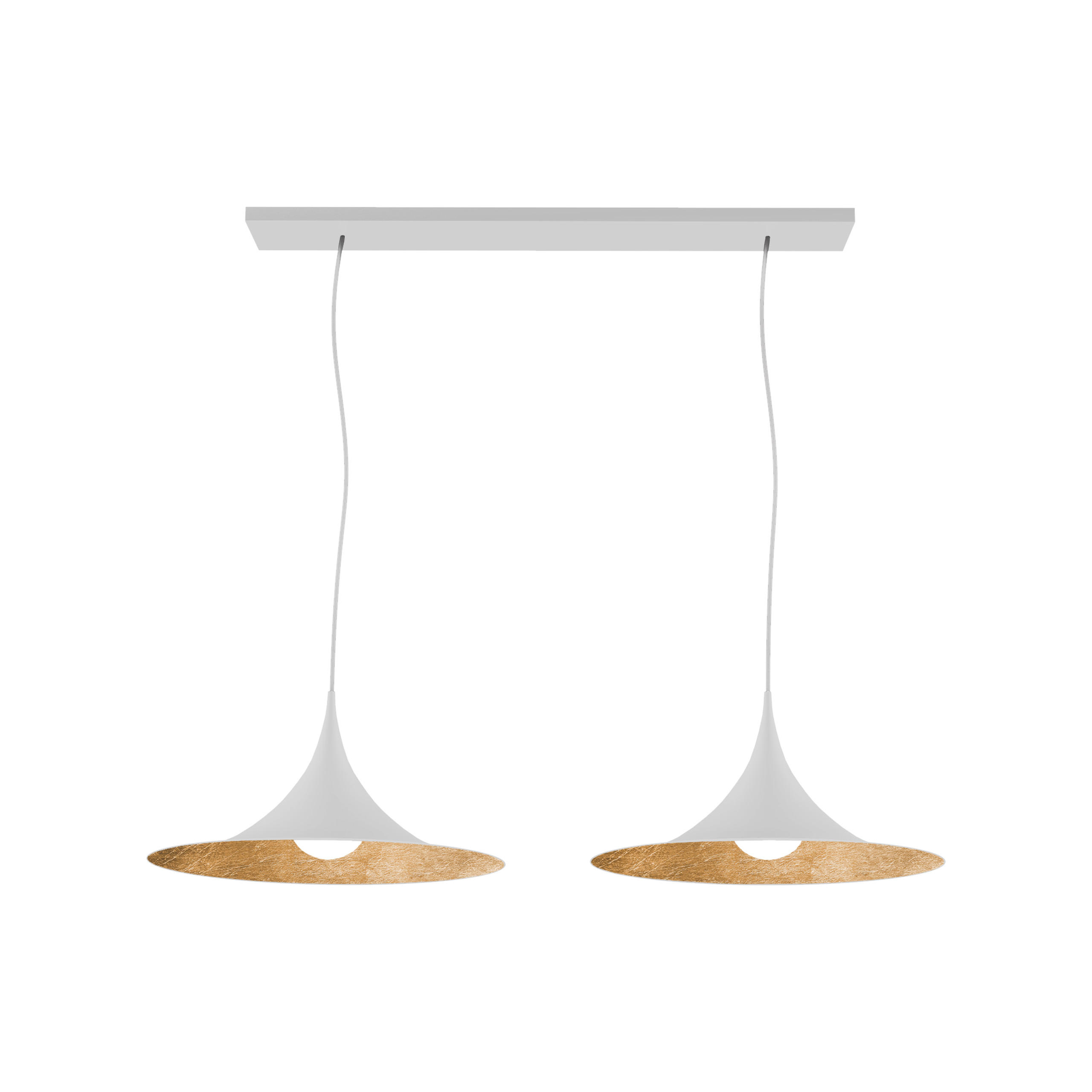 HÄNGELEUCHTE Louie X2 - Goldfarben, Metall (33/70/16cm) - Lumicom