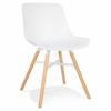 STUHL Weiß 48x81x55cm - Buchefarben/Weiß, Kunststoff (48/81/55cm) - AlterEgo