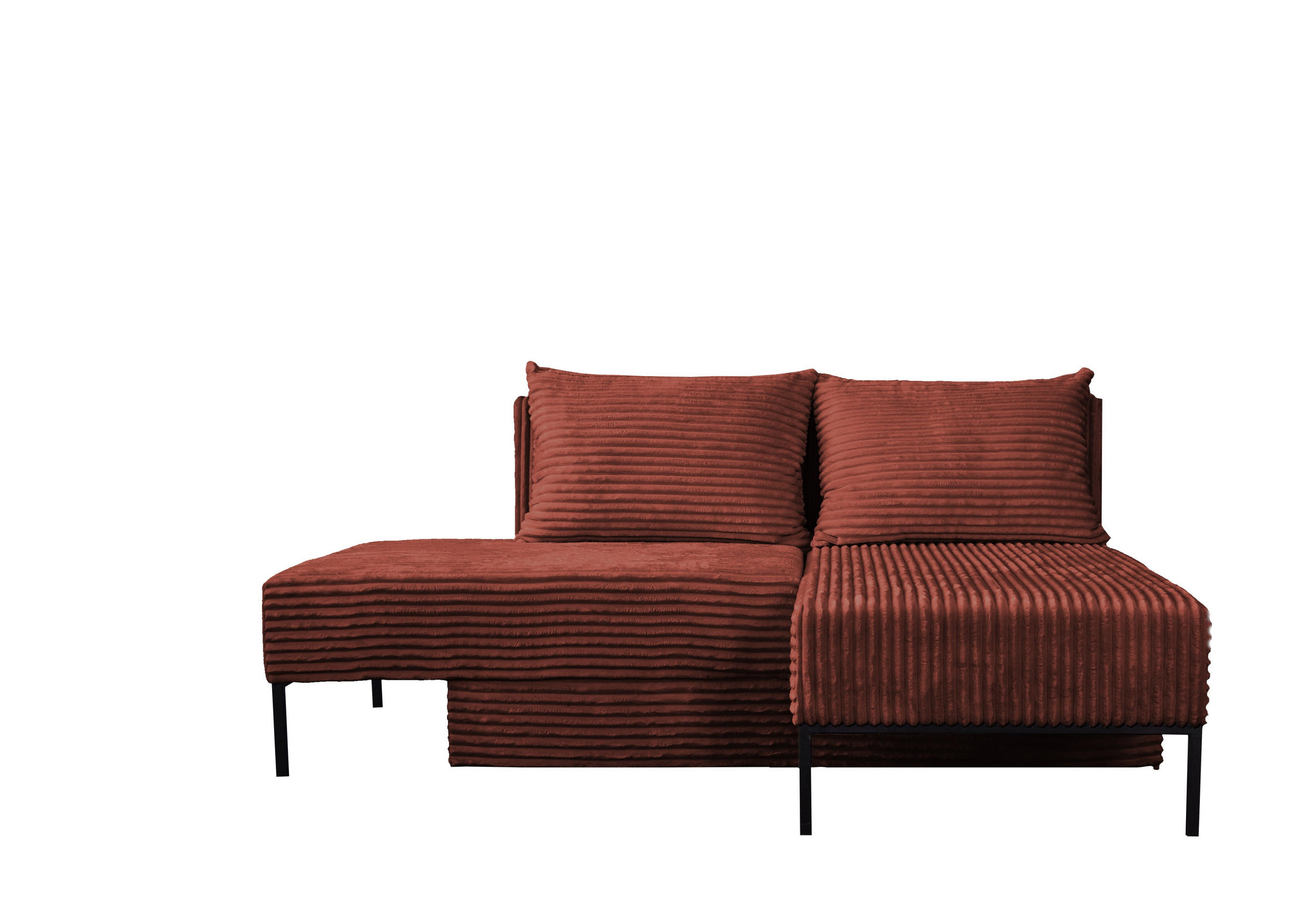 ECKSOFA Mit Schlaffunktion MOOKA 4in1-Multifunktions-System Stoff Velo Links Kupfer - Kupferfarben, Holz/Textil (145/160cm) - Kaiser Möbel