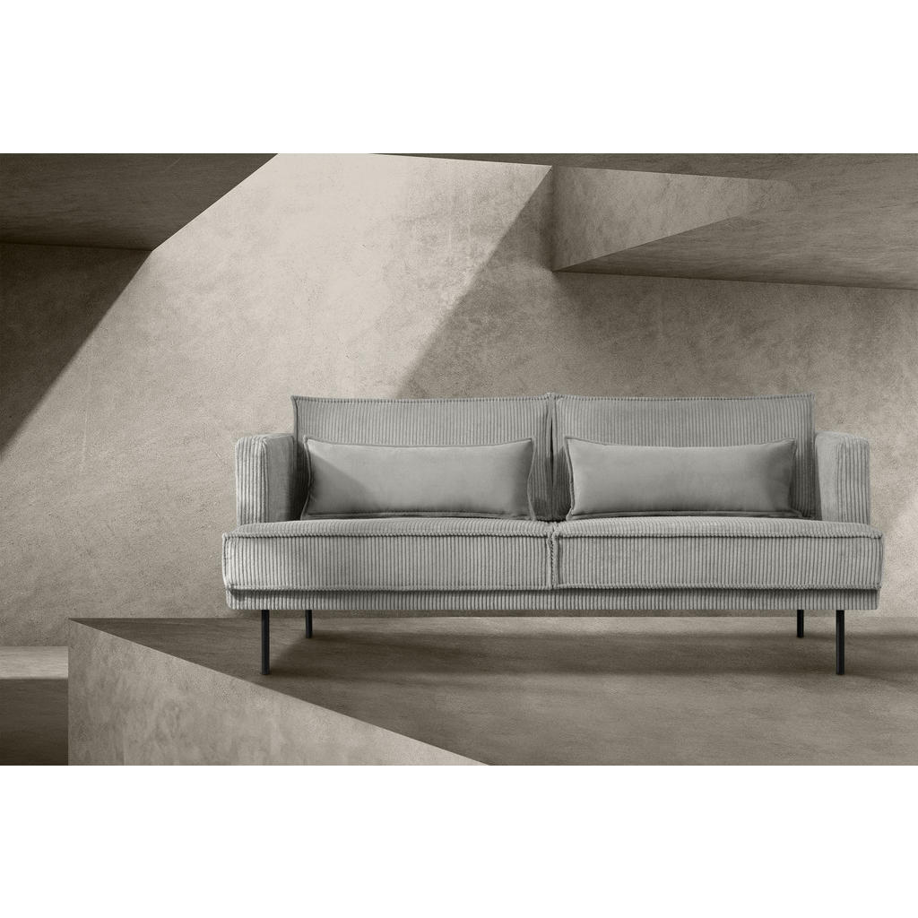 Thumbnail - Konsimo® 3-Sitzer-Sofa, Hellgrau, Textil, 193x84x92 cm, Hergestellt in Europa, Wohnzimmer, Sofas & Couches, Sofas, 3-Sit...