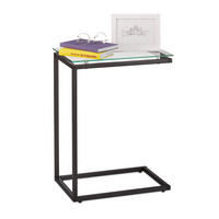 GLASBEISTELLTISCH - Multicolor, Glas/Metall (45/30/61cm) - Relaxdays